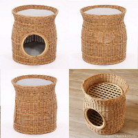 サンフラワーラタン Breezeシリーズ ラタン ペットハウス GK132MER 1個（直送品）