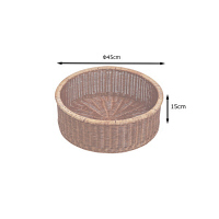 サンフラワーラタン ラタン 脱衣カゴ ブラウン GK205HR 1個（直送品）