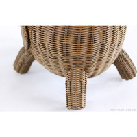 サンフラワーラタン ラタンアニマルバスケット 象 Lサイズ ダークブラウン GK601LMK 1個（直送品）