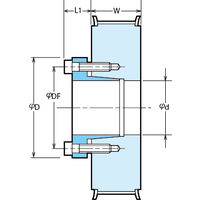 椿本チエイン PXロックプーリ Sタイプ P5M形 PT40P5M25AFーAーSS1416 1個（直送品）
