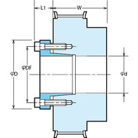 椿本チエイン PXロックプーリ Sタイプ P8M形 PT64P8M25BFーSS51040 1個（直送品）