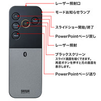 サンワサプライ レーザーポインター LP-RF108DS 赤色レーザー プレゼン機能 充電式 連続使用8時間 iPad対応（直送品）