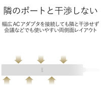 延長コード 電源タップ コンセント 1.5m 2ピン 6個口 ほこりシャッター 白 AVT-D3-2615WH エレコム 1個