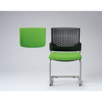 ライオン事務器 ミーティングチェア スターブ No.1755F 4本脚タイプ 背パッド付 肘なし レッド 1脚（直送品）