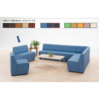 【軒先渡し】オリバー システムソファ Denim 幅900mm ブラック 1台（直送品）