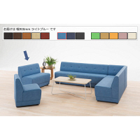 【軒先渡し】オリバー システムソファ Denim 幅900mm ライトブルー 1台（直送品）