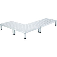 アルインコ 低床作業台 天板高さ190～220mm 寸法450×450mm LFS-0404H（直送品）