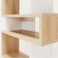 白井産業 セパルテック おしゃれな飾り棚 パーテーションラック 間仕切り 木製 ナチュラルブラウン 幅879×奥行294×高さ1596mm 1台（直送品）