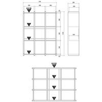 【軒先渡し】朝日木材加工 アルティファシリーズ ビンテージデザインシェルフ ブラウン/ブラック 幅876 × 奥行290 × 高さ1154mm 1台（直送品）