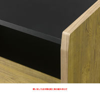 【軒先渡し】朝日木材加工 アルティファシリーズ ビンテージデザインローボード ブラウン/ブラック 幅1198 × 奥行390 × 高さ430mm 1台（直送品）