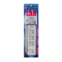 朝日電器 ランプレスタップ4P1m WLS-410EB(W) 1個