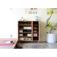 佐藤産業 GENKA ジェンカ シューズボックス ダークナチュラル 幅869×奥行350×高さ935mm GK95-90 1台（直送品）