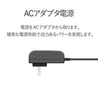 エレコム コンパクトスピーカー/6W/AC電源/ブラック MS-P08ABK 1個
