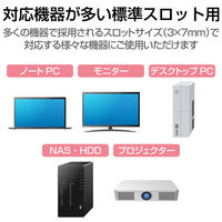 セキュリティワイヤー ワイヤーロック ダイヤル式南京錠 4桁 3×7mmスロット ESL-39 エレコム 1個（直送品）