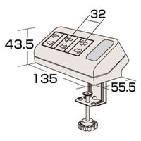延長コード 電源タップ 2m 2P（ピン） 3個口 スイッチ ライトグレー TAP-B25 サンワサプライ 1個