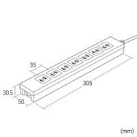 サンワサプライ 電源タップ TAP-F27-2K 1個