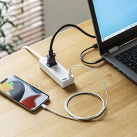 延長コード 電源タップ 2m 2P（ピン） 2個口 シャッター ホワイト TAP-B101UC-2W サンワサプライ 1本