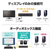 サンワサプライ 4K対応HDMIパソコン自動切替器(2:1) SW-KVM2U3HD 1個（直送品）