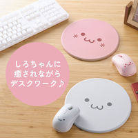 マウスパッド しろちゃん 丸型 スムースクロス素材 ほどよいグリップ感 厚さ 6mm ピンク MP-FC01PF エレコム 1個（直送品）