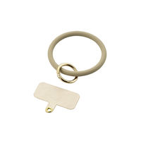 スマホストラップ 手首 ハンド ストラップ シリコンタイプ ストラップシート付 ベージュ P-STHSIBE エレコム 1個（直送品）