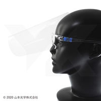 山本光学　防災面　反射防止グラス・シールド　YF-850L　1セット（フレーム5個、レンズ10枚）