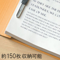 プラス エコノミーフラットファイル A4 タテ イエロー 2穴 No.021E 1セット（50冊：10冊入×5）（直送品）