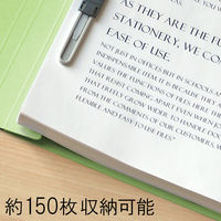 プラス エコノミーフラットファイル A4 タテ グリーン 2穴 No.021E 1セット（50冊：10冊入×5）（直送品）