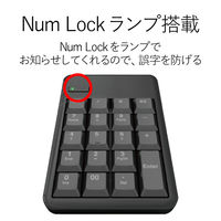 テンキー ワイヤレス 耐久 Mサイズ メンブレン ブラック TK-TDM017BK エレコム 5個（直送品）