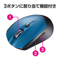 サンワサプライ ワイヤレスマウス 5ボタン 小型サイズ ブルーLED ブルー MA-WB509BL 1個
