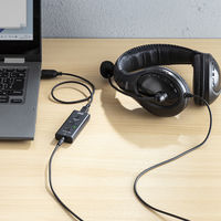 サンワサプライ USBオーディオ変換アダプタ(4極ヘッドセット用) MM-ADUSB4N 1個