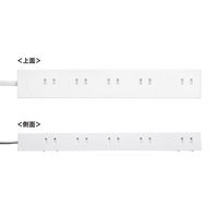 サンワサプライ 電源タップ 2P 10個口 強力ネオジムマグネット シャッター付 TAP-2210-1W 1個