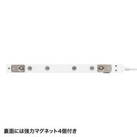 延長コード 電源タップ 1m 2P（ピン） 11個口 マグネット ホワイト TAP-SLIM11-1W サンワサプライ 1個（直送品）