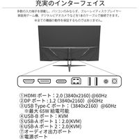 ジャパンネクスト 31.5インチ ワイド液晶ディスプレイ JN-V315UHDR-C65W 1個
