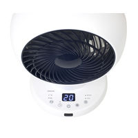 YAMAZEN 15cm DCサーキュレーター 上下・左右首振り リモコン お手入れ簡単 全分解 YAR-DDW152(W) 1台