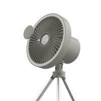 YAMAZEN 13cm 卓上扇風機 USB充電式 LEDライト付 最大18時間使用 YDS-A13(SG) 1台