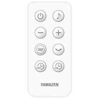 YAMAZEN 20cm DCサーキュレーター 360度首振り リモコン お手入れ簡単 全分解 YAR-CD202(W) 1台