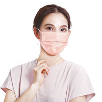 SPUN MASK スパンレース 不織布 （コーラルピンク）1箱（40枚入） 医食同源ドットコム 個包装 使い捨て カラーマスク