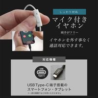 3.5mmオーディオ - USB Type-C変換ケーブル ハイレゾ対応 ブラック OWL-CBCF35C03-BK 1個