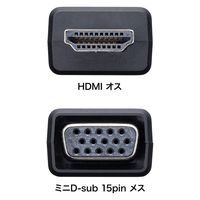 サンワサプライ HDMI-VGA変換アダプタ(オーディオ出力付き) AD-HD25VGA 1個（直送品）