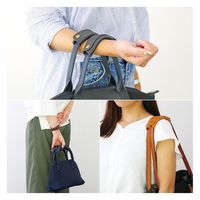 コモライフ 本革バッグハンドルカバー ブラック 391126 2枚入