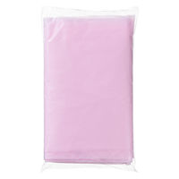 アスクル　ポリエチレンガウン 袖ゴム 個包装 Lサイズ　ピンク　大きめ　使い捨て　PE　長袖　袖付き　ディスポ　感染対策　1箱（10枚入） オリジナル