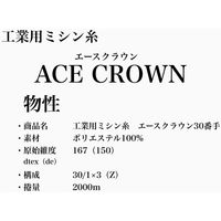 大貫繊維　工業用ミシン糸　エースクラウン#30/2000m　382番色　1セット（2000m巻×6本）（直送品）