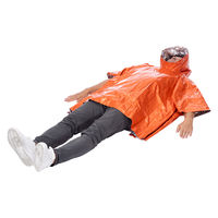 【エマージェンシーシート】「現場のチカラ」アルミブランケット（ポンチョタイプ） 1セット（10個：1個×10）  オリジナル