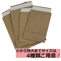 ロジマート 宅配袋M 未晒100g【100枚】260×80×320+60 シール付き 94-100 1セット（直送品）