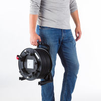 サンワサプライ 屋外用巻取り延長CAT6A LANケーブル KB-MKE21BK 1個（直送品）