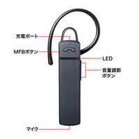 サンワサプライ Bluetoothモノラルヘッドセット MM-BTMH37BKN 1個（直送品）