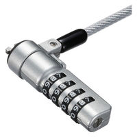 サンワサプライ スロット標準＆nano対応セキュリティワイヤー（ダイヤル錠） SL-92 1個（直送品）