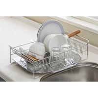 下村企販 水切りバスケット ウイング 水が流れる 水切りラック ステンレス製 266686 1個（直送品）