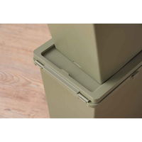 東谷 ゴミ箱 20L スリムコンテナ プッシュ グリーン 387912 1個（直送品）