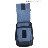 ヤマショウ カラビナ付ウエストツールポーチ ベルトループ式 両サイドファスナー NV YTB-008NV 1個（直送品）